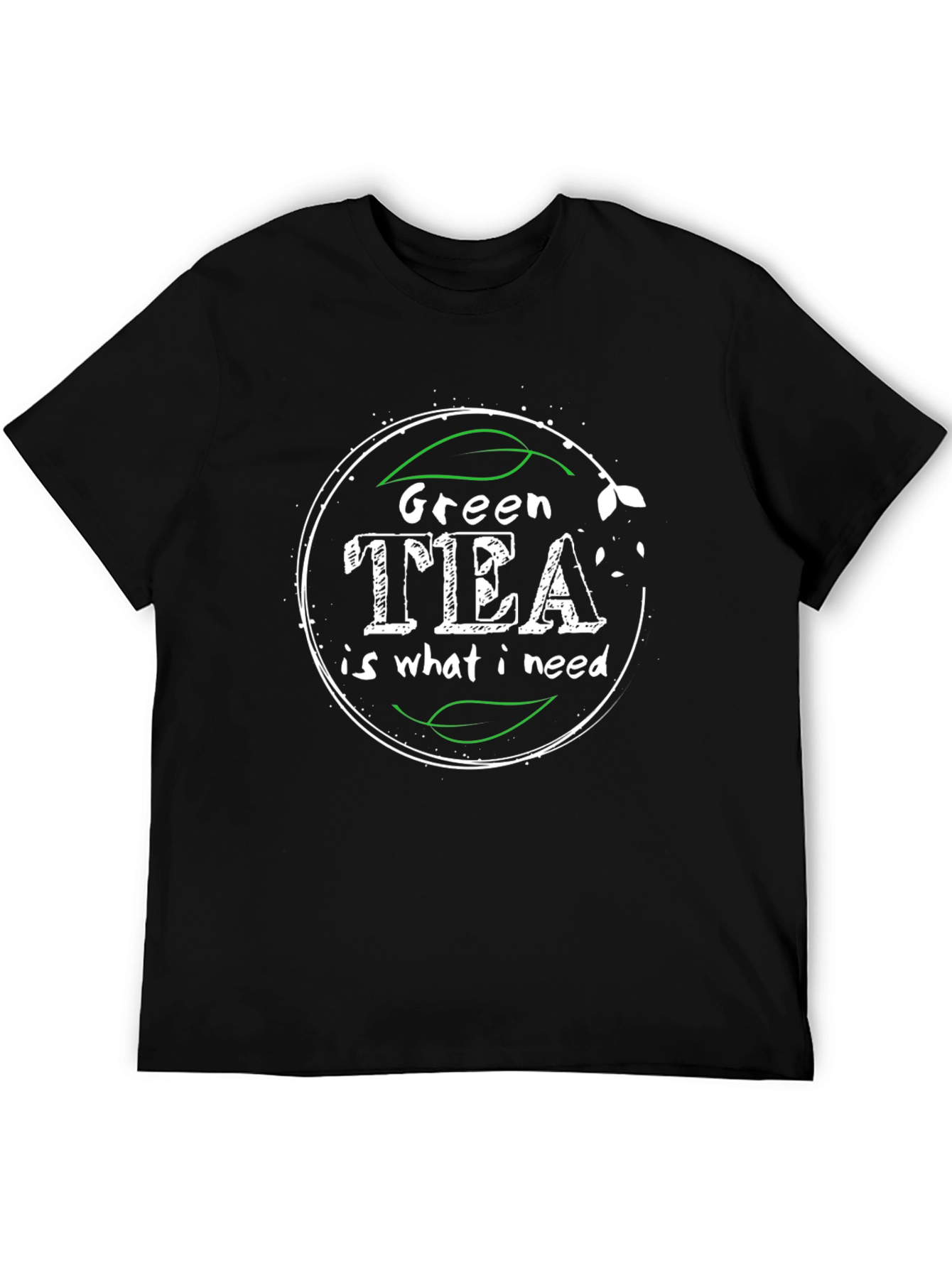 Camiseta Negra Green Tea is what I need