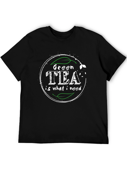 Camiseta Negra Green Tea is what I need