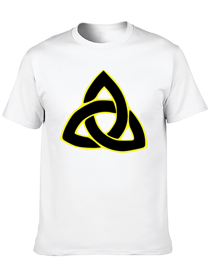 Camiseta Negra con Triquetra Celta Amarilla