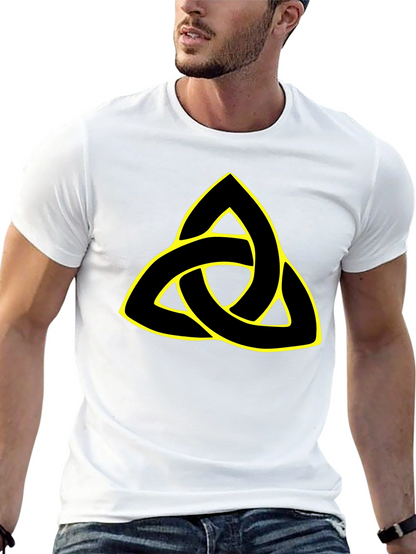 Camiseta Negra con Triquetra Celta Amarilla