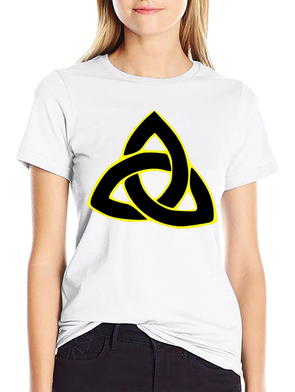 Camiseta Negra con Triquetra Celta Amarilla