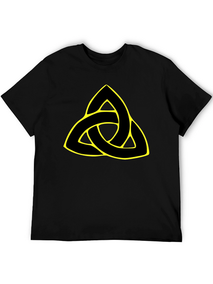 Camiseta Negra con Triquetra Celta Amarilla
