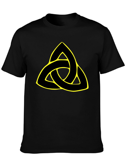 Camiseta Negra con Triquetra Celta Amarilla