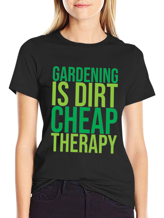 Camiseta Negra con Diseño de Jardinería