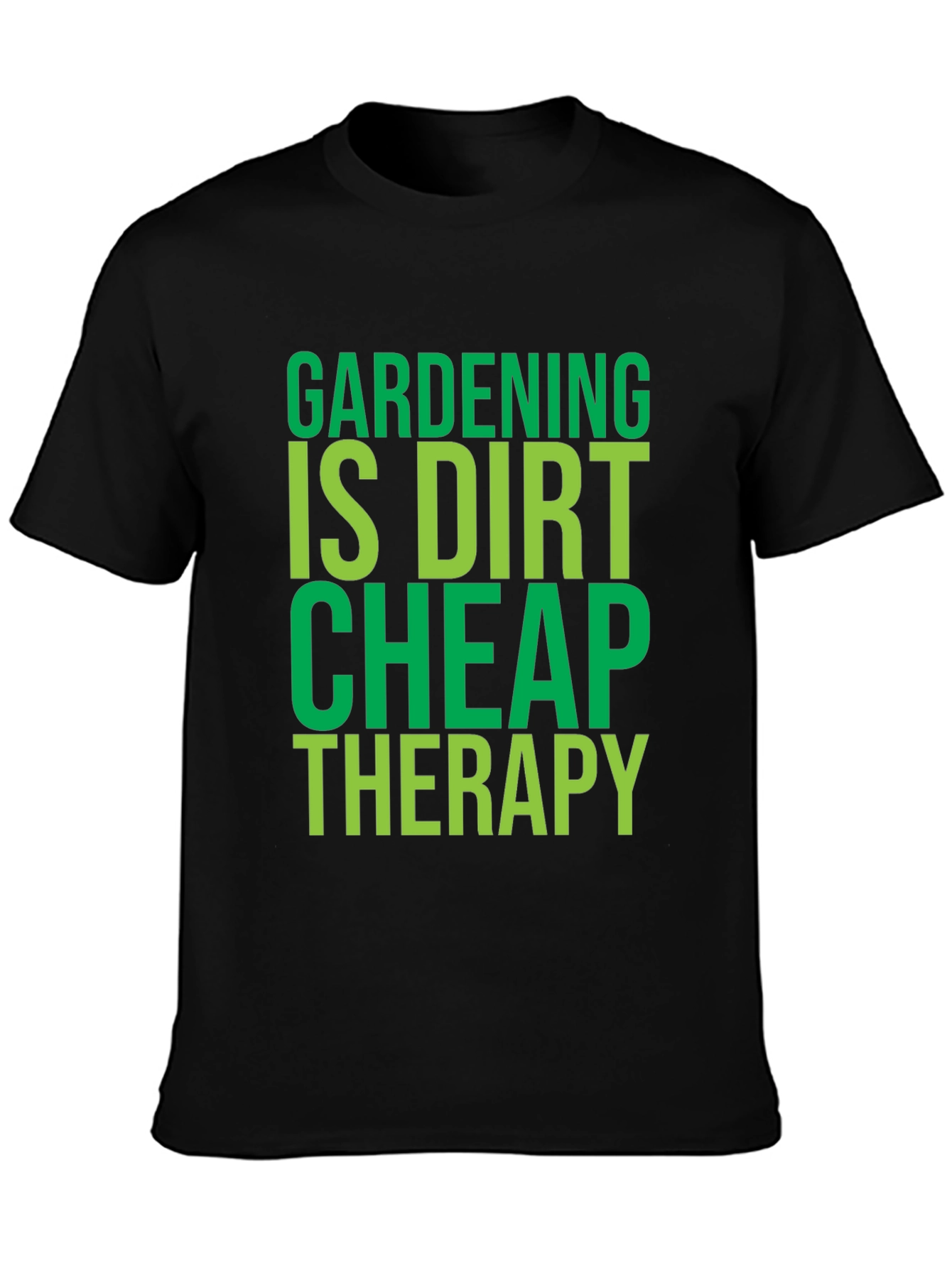 Camiseta Negra con Diseño de Jardinería