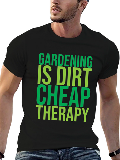 Camiseta Negra con Diseño de Jardinería