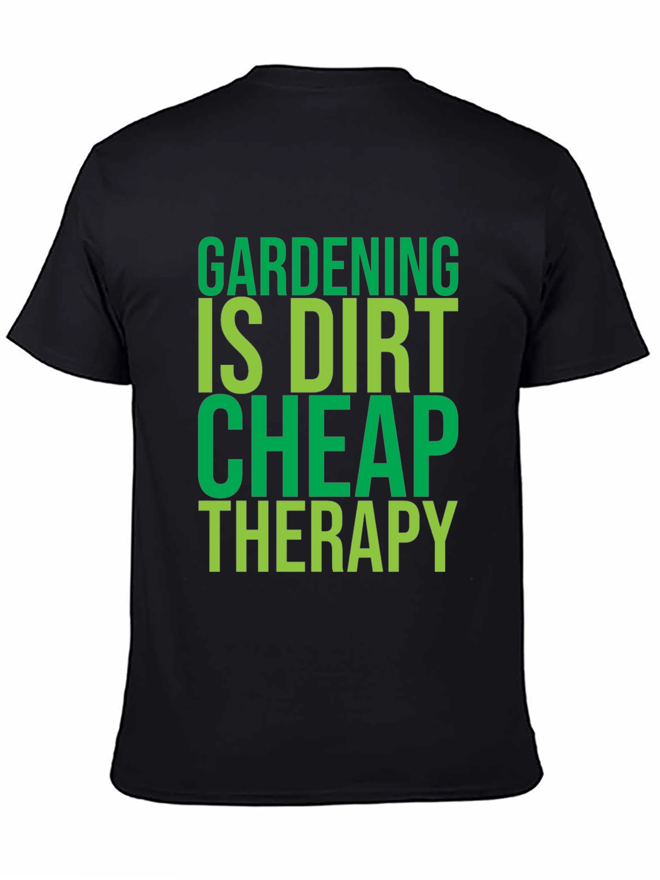 Camiseta Negra con Diseño de Jardinería