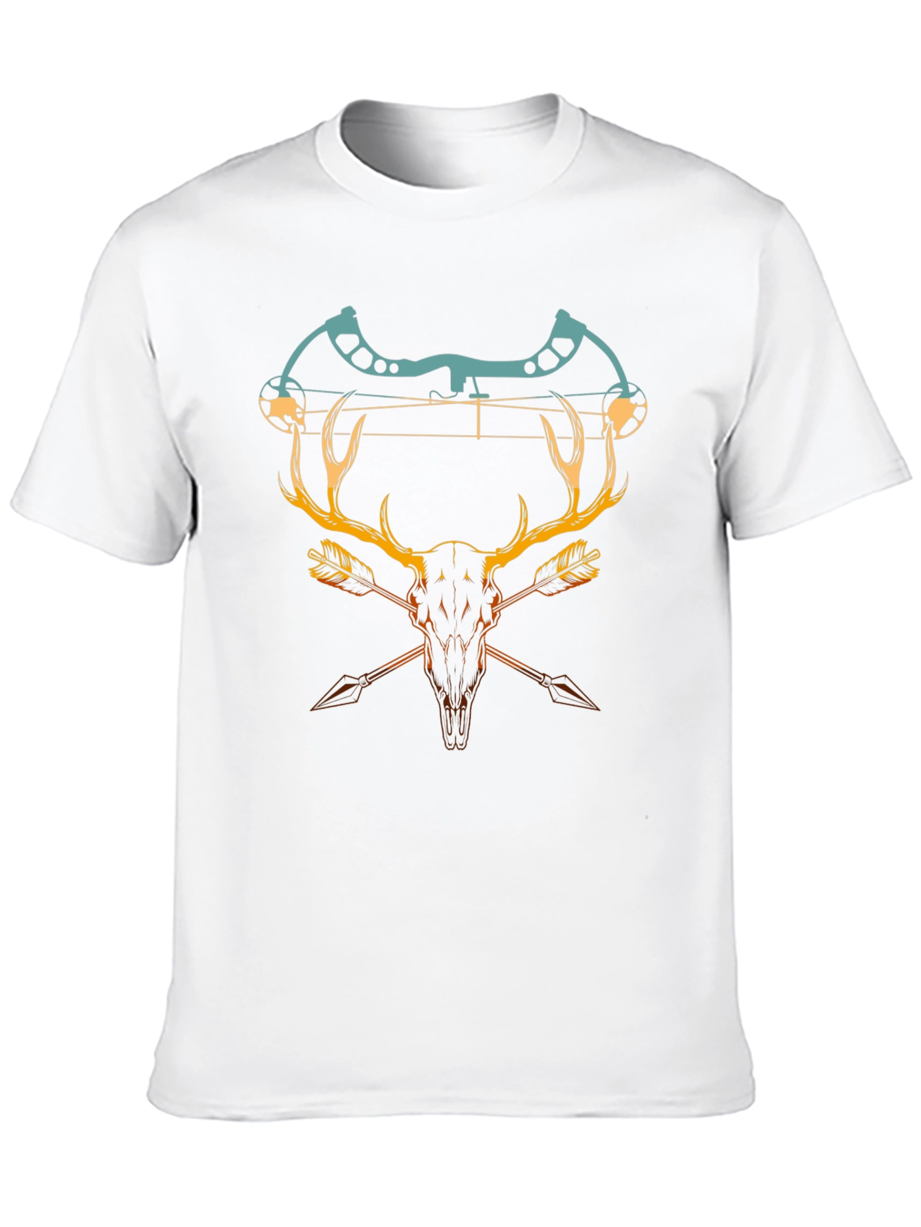 Camiseta Negra con Diseño de Caza y Arco