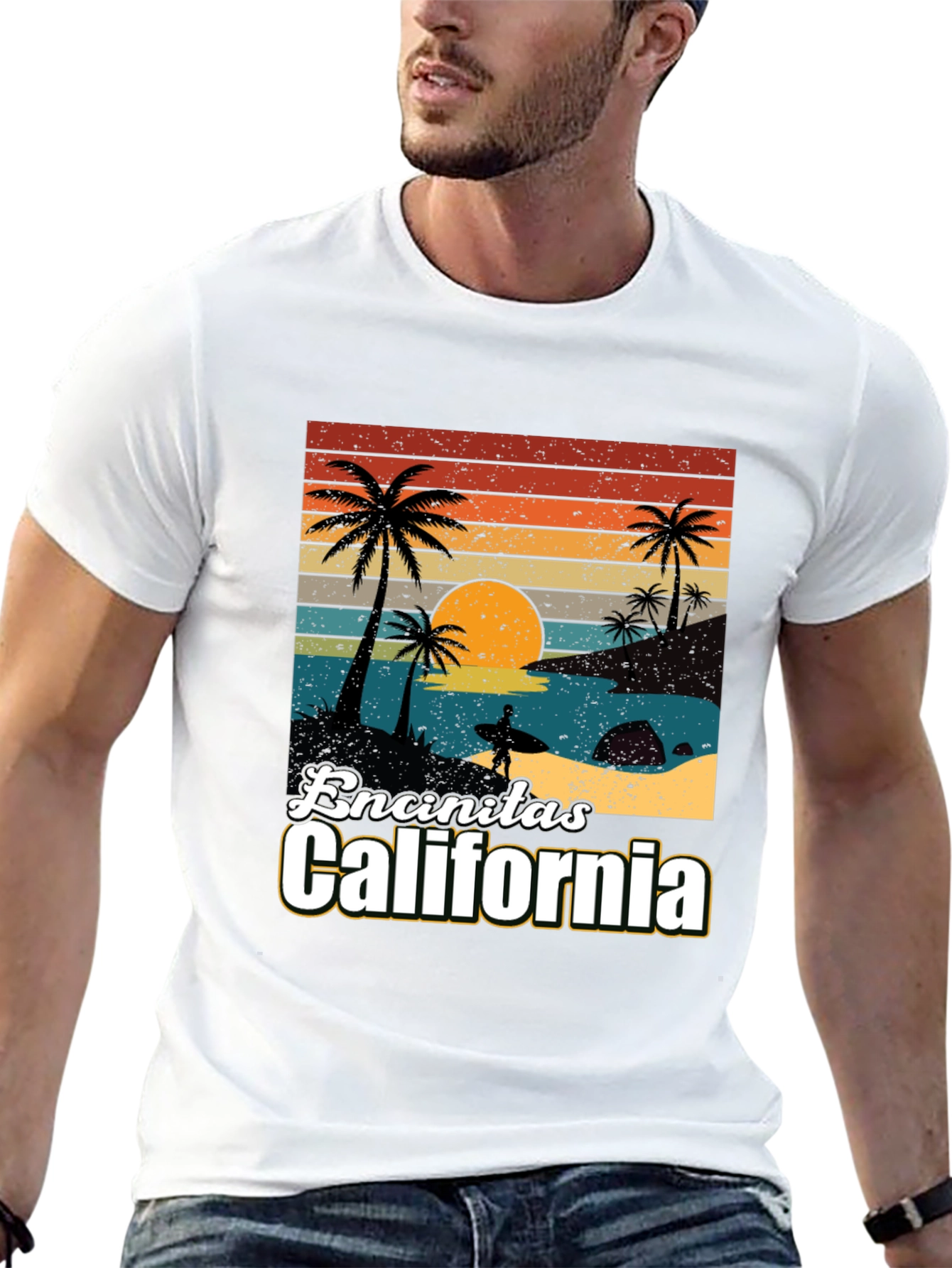 Camiseta Encinitas California Sunset Surf