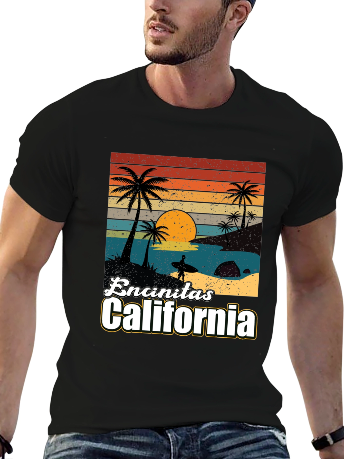 Camiseta Encinitas California Sunset Surf