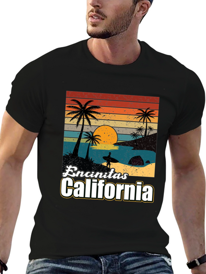 Camiseta Encinitas California Sunset Surf