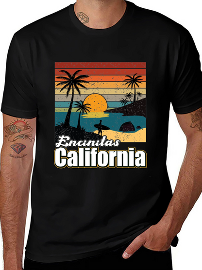 Camiseta Encinitas California Sunset Surf