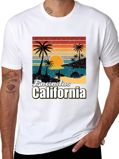 Camiseta Encinitas California Sunset Surf