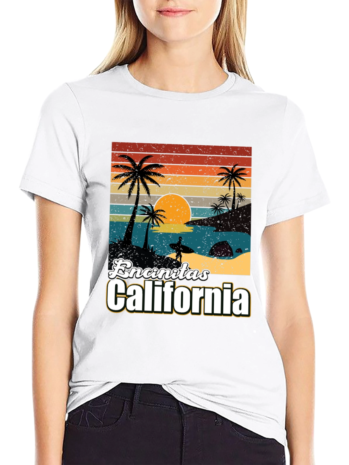 Camiseta Encinitas California Sunset Surf