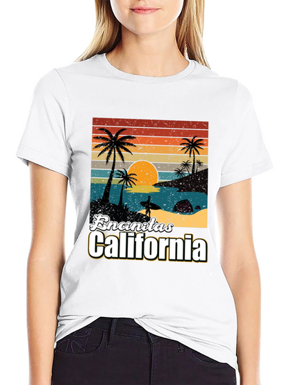Camiseta Encinitas California Sunset Surf