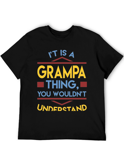 Camiseta Cosa de Abuelo Negra para Hombre