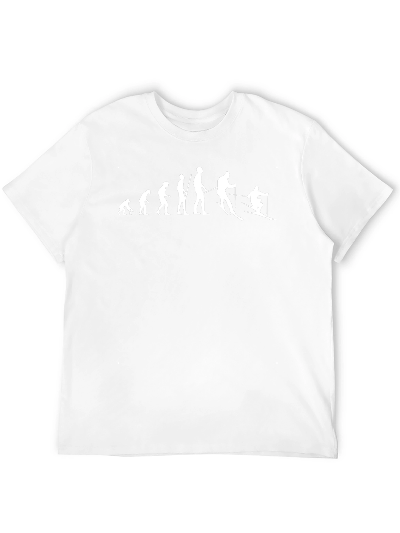 Camiseta Negra Hombre - Evolución del Esquiador