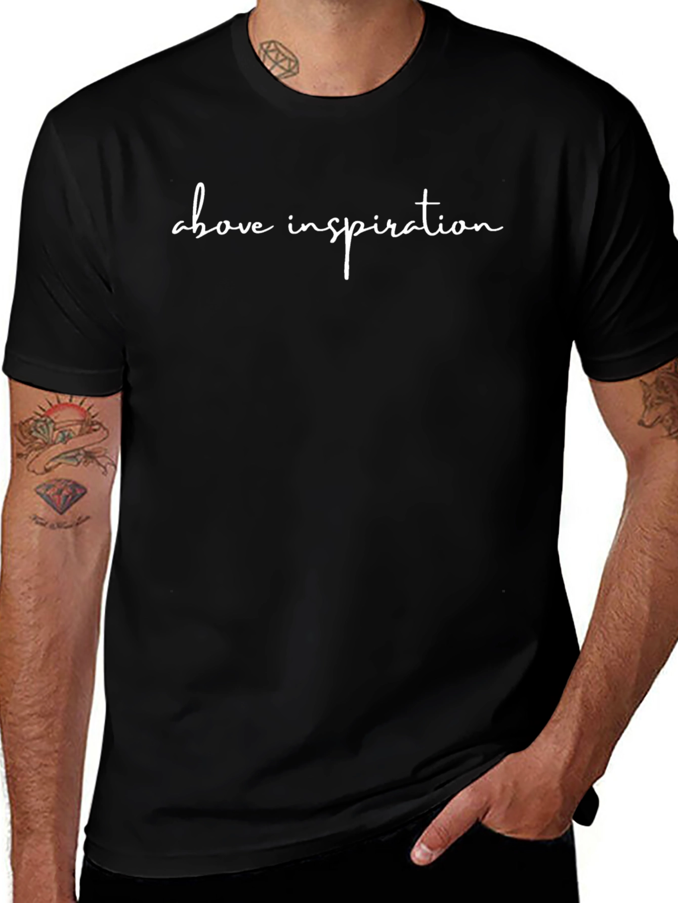 Camiseta Negra Above Inspiration para Hombre