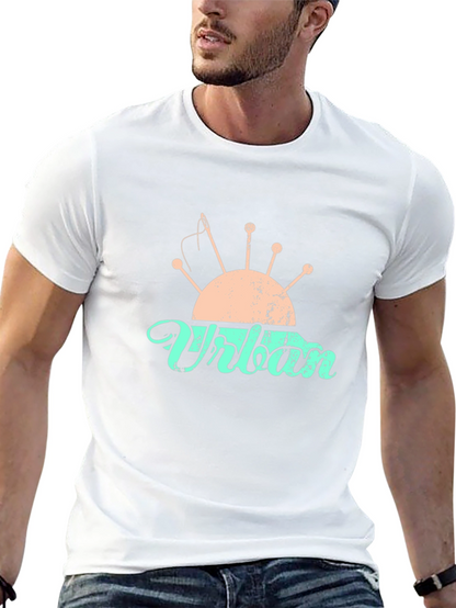 Camiseta Negra con Diseño de Costura Urbana
