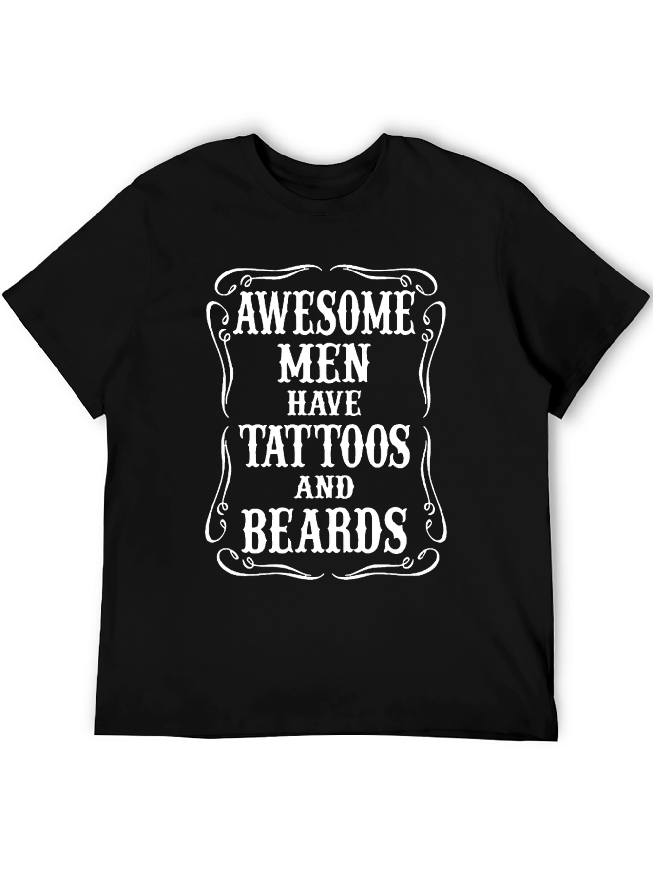 Camiseta Negra: ¡Hombres Impresionantes con Tatuajes y Barbas!