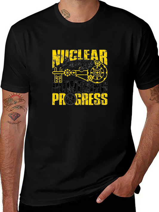 Camiseta Negra Nuclear Energy Powering Progress