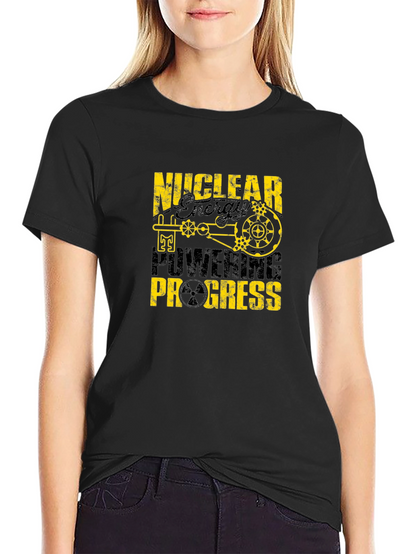 Camiseta Negra Nuclear Energy Powering Progress