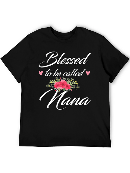 Camiseta Negra Bendecida para ser llamada Nana