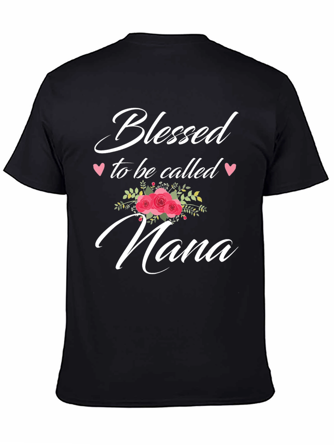 Camiseta Negra Bendecida para ser llamada Nana