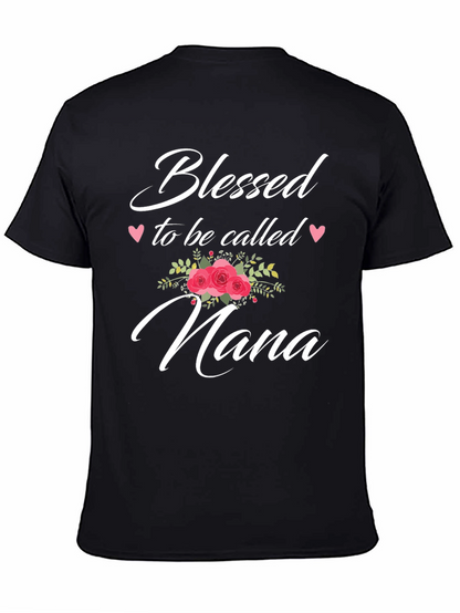 Camiseta Negra Bendecida para ser llamada Nana