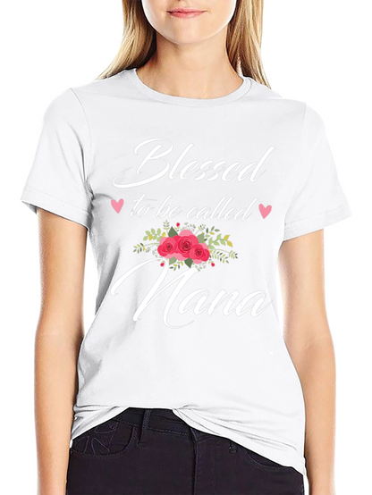 Camiseta Negra Bendecida para ser llamada Nana
