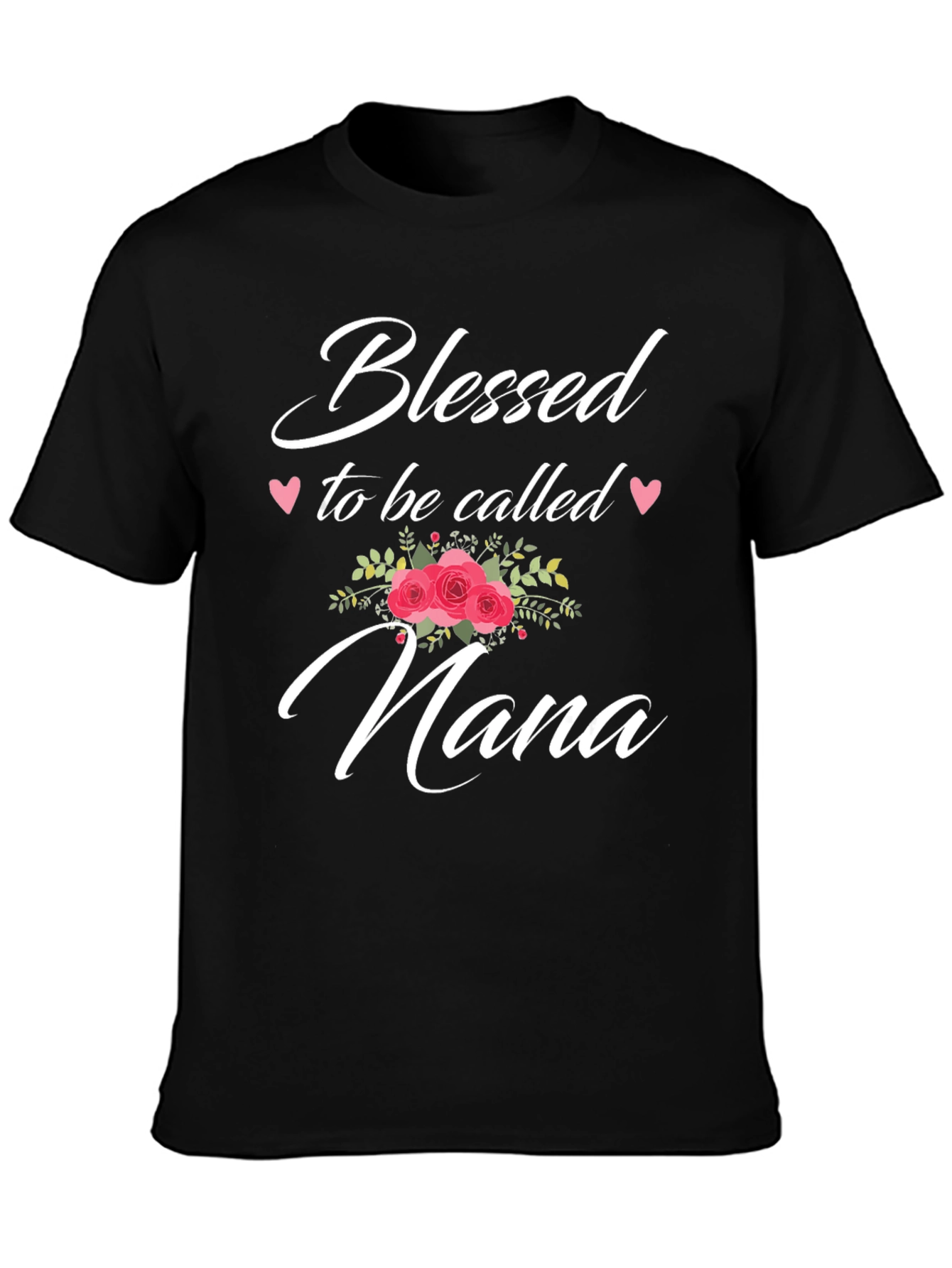 Camiseta Negra Bendecida para ser llamada Nana