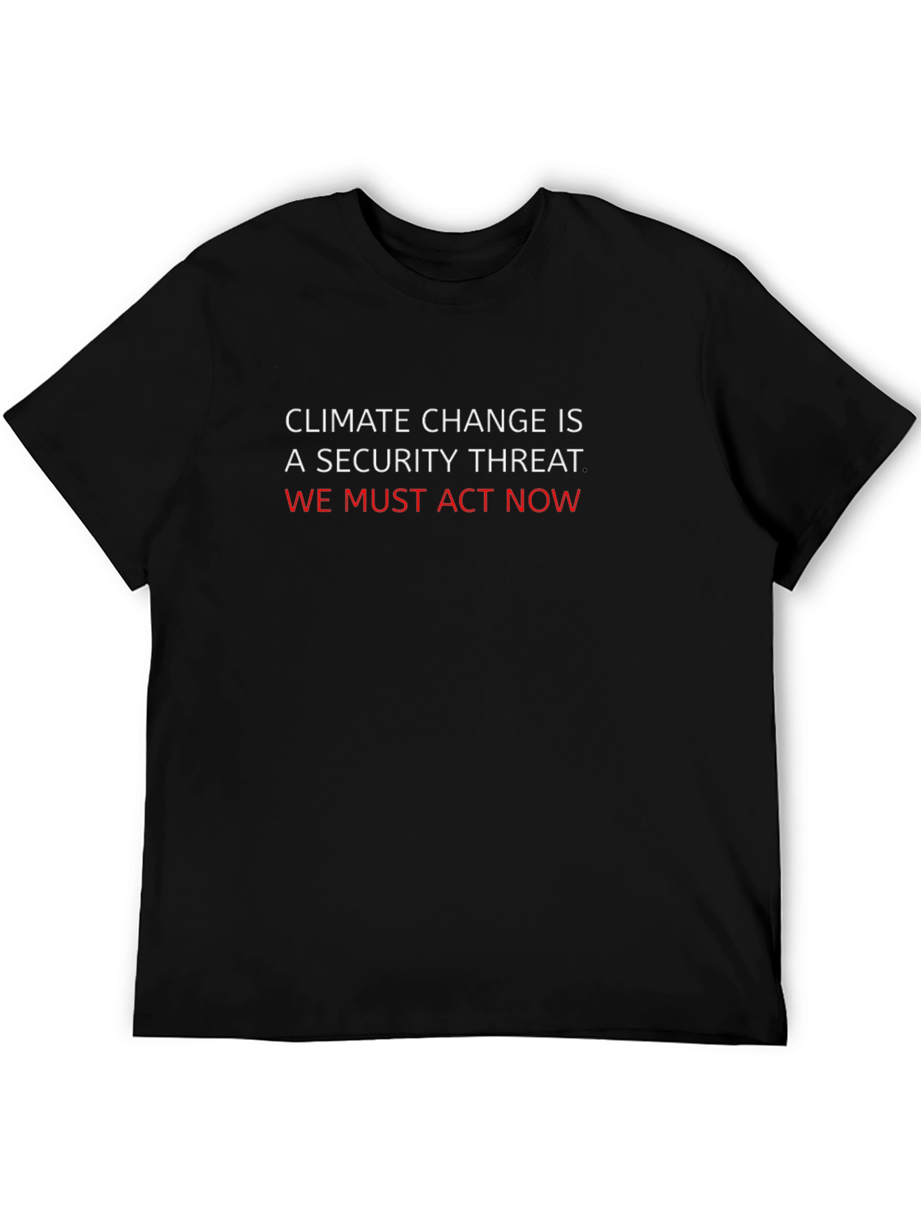 Camiseta Negra: Cambio Climático ¡Actúa Ya!
