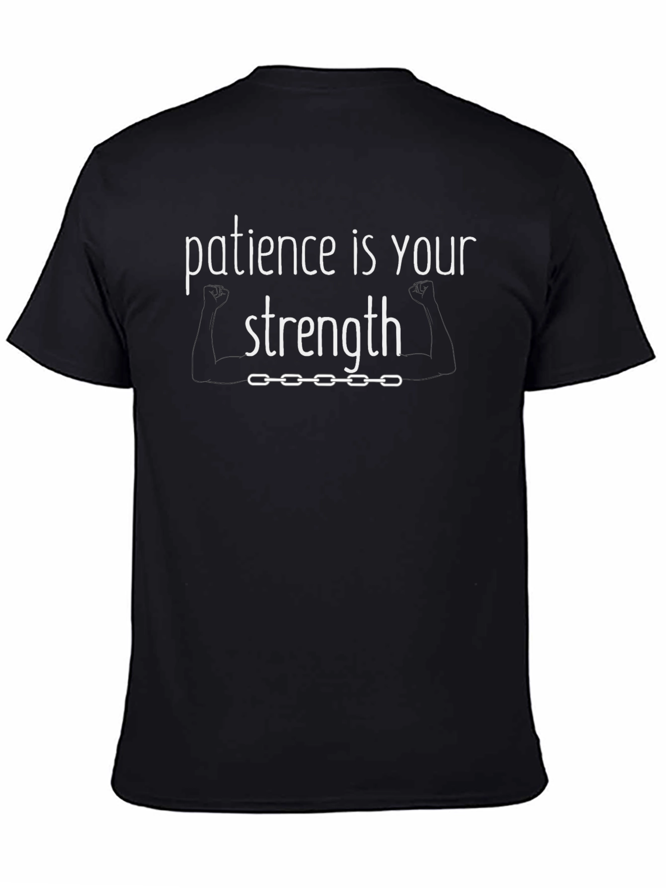 Camiseta Negra: Paciencia es tu Fuerza