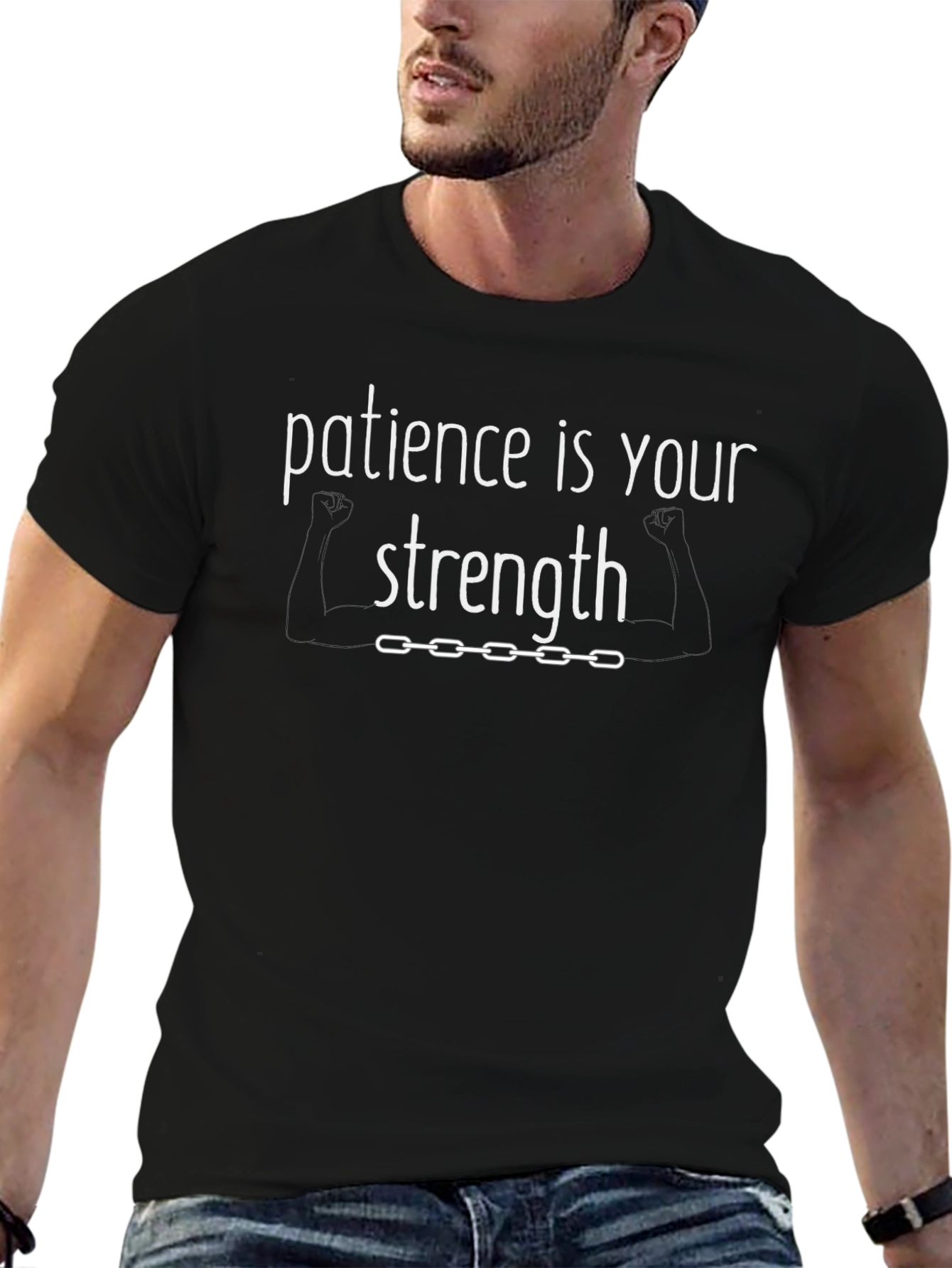 Camiseta Negra: Paciencia es tu Fuerza