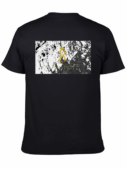 Camiseta Negra Royal Style - Diseño Abstracto