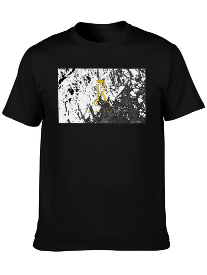 Camiseta Negra Royal Style - Diseño Abstracto