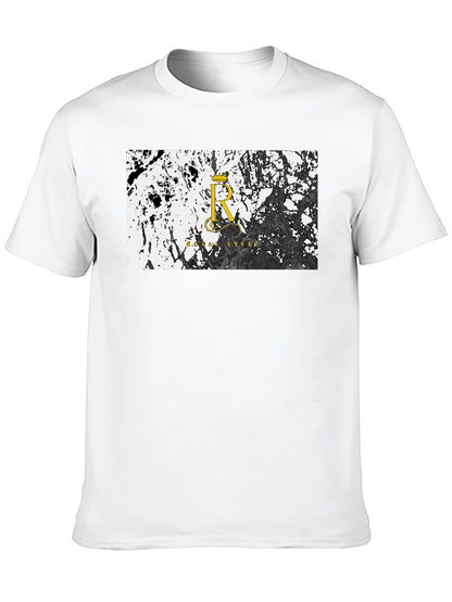 Camiseta Negra Royal Style - Diseño Abstracto