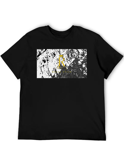 Camiseta Negra Royal Style - Diseño Abstracto