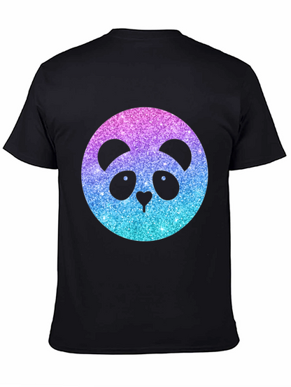 Camiseta Negra con Panda Brillante