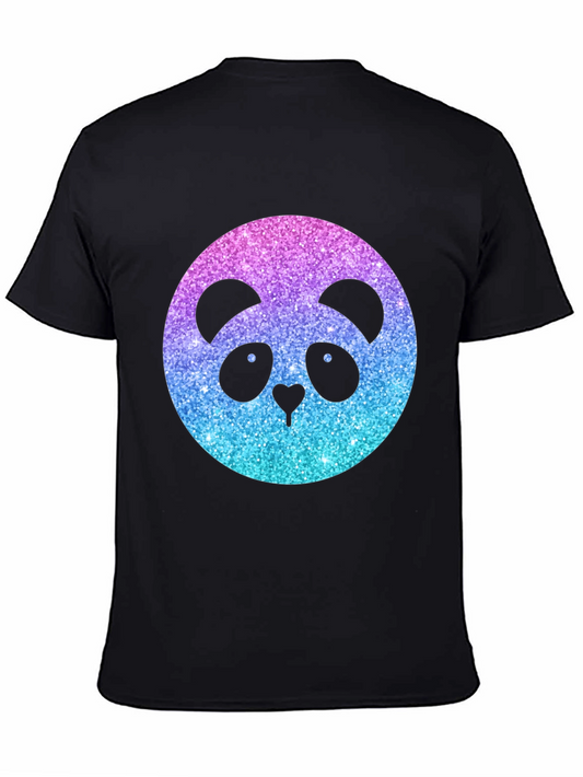 Camiseta Negra con Panda Brillante