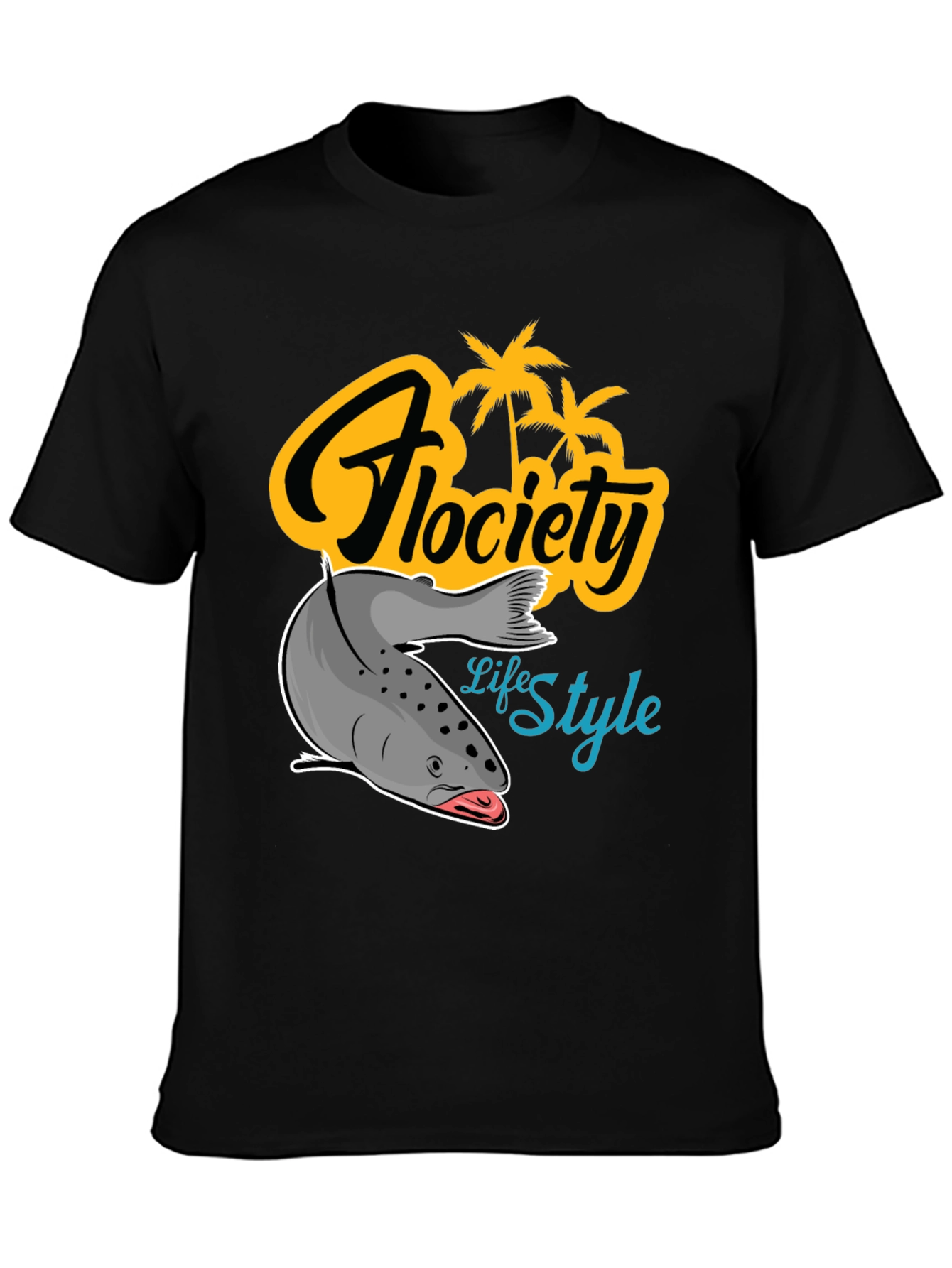 Camiseta Negra Flocíety Life Style