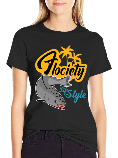 Camiseta Negra Flocíety Life Style
