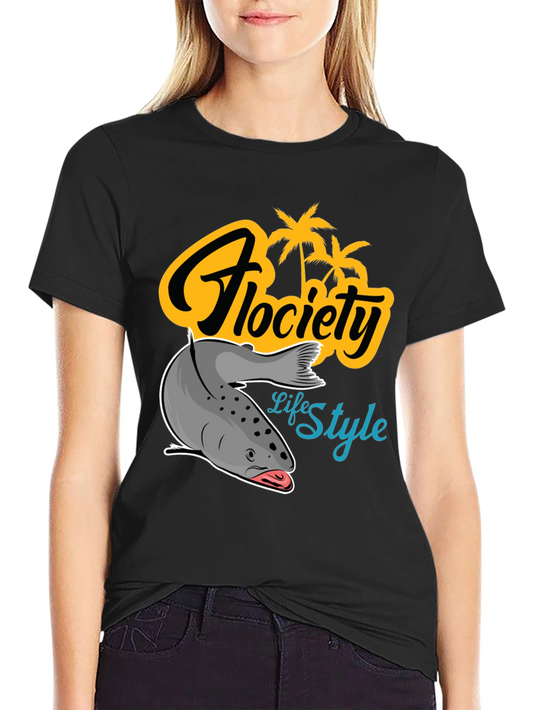 Camiseta Negra Flocíety Life Style