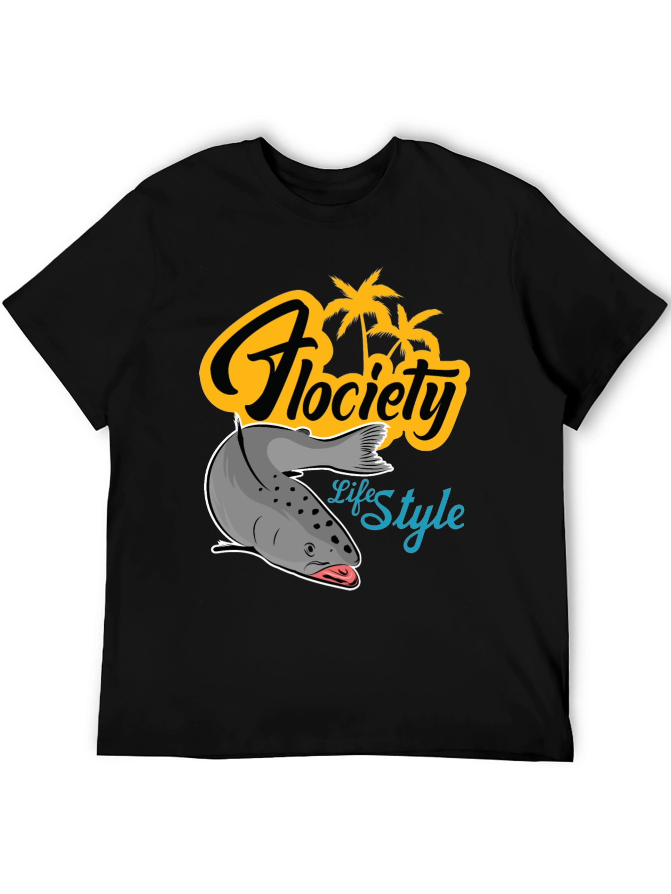 Camiseta Negra Flocíety Life Style