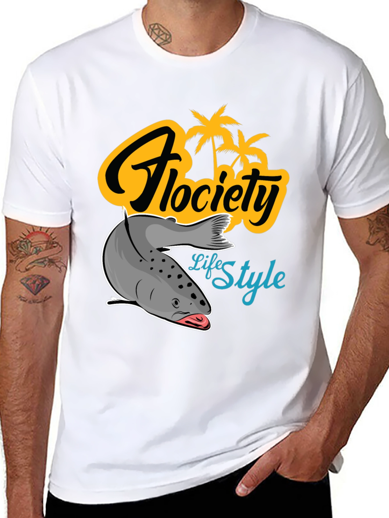 Camiseta Negra Flocíety Life Style