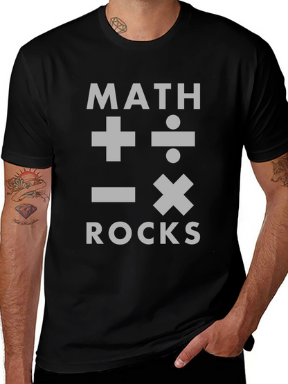 Camiseta Negra Math Rocks para Amantes de las Matemáticas