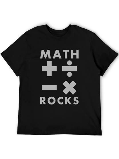 Camiseta Negra Math Rocks para Amantes de las Matemáticas