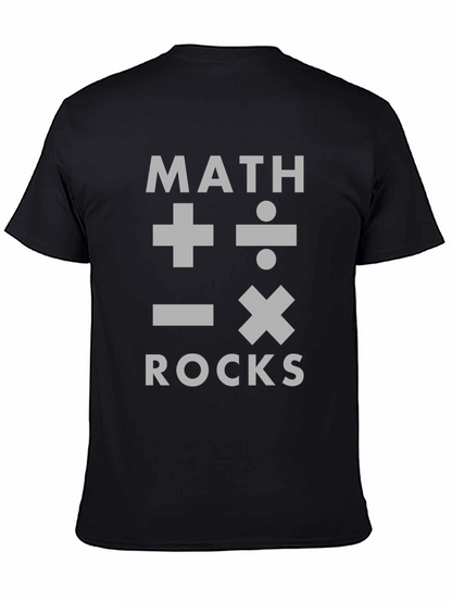 Camiseta Negra Math Rocks para Amantes de las Matemáticas
