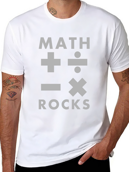 Camiseta Negra Math Rocks para Amantes de las Matemáticas