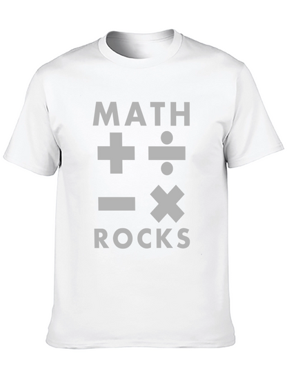 Camiseta Negra Math Rocks para Amantes de las Matemáticas
